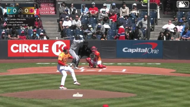 Jonny Farmelo homers (4) on a fly ball to left field.