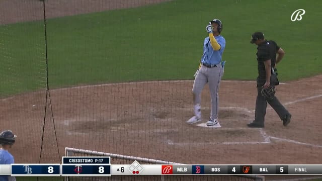 Xavier Isaac goes 3-for-3 with two homers