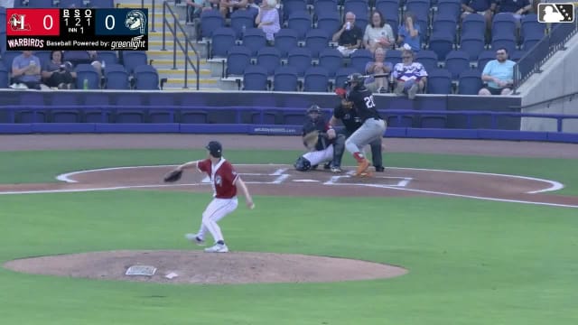 Paulino Santana singles on a ground ball to right fielder José Anderson. Jay McQueen scores. Marco Argudin scores. Paulino Santana to 2nd. Fielding error by third baseman Frederi Montero.