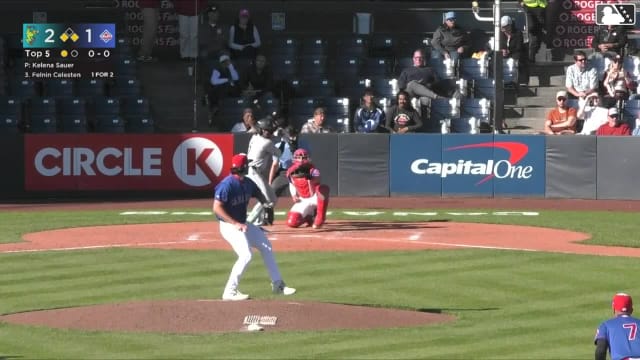 Felnin Celesten singles on a ground ball to center fielder Matt Scannell. Jonny Farmelo scores. Luke Stevenson to 2nd.