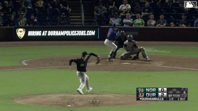 Caden Bodine homers (1) on a fly ball to right center field.