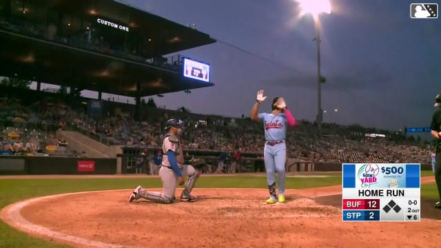 Emmanuel Rodriguez's first homer of the season 