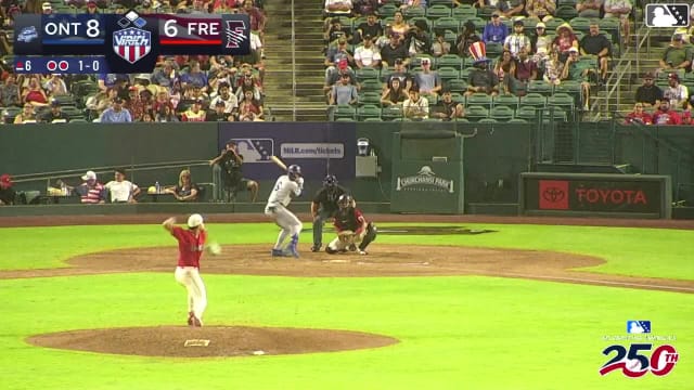 Landyn Vidourek triples (1) on a line drive to right fielder Cameron Nelson. Mairoshendrick Martinus scores.