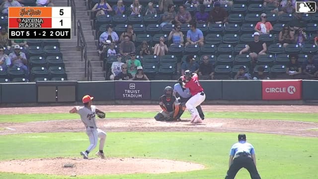 Javier Mogollon singles on a sharp line drive to center fielder Brendan Summerhill. Derek Cerda scores.
