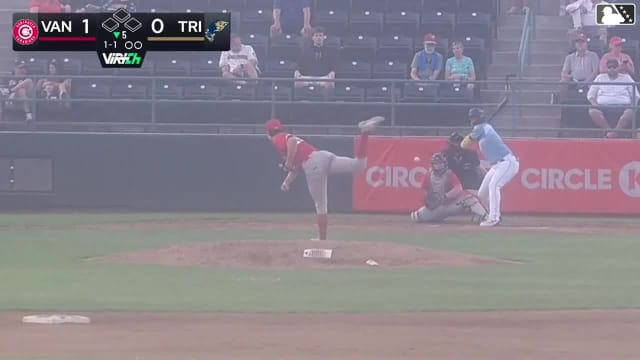 Randy De Jesus homers (16) on a line drive to center field.