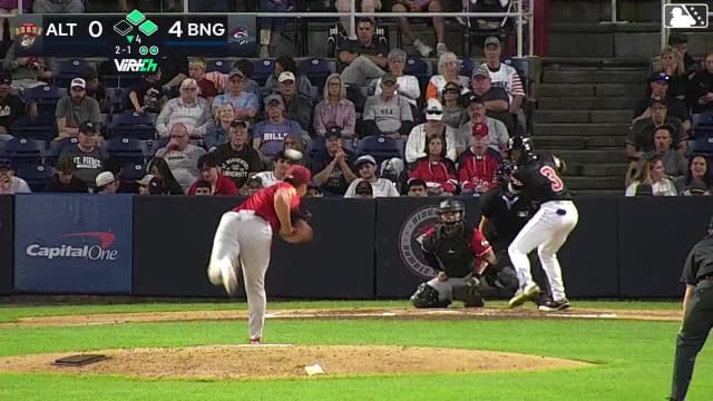 Jefferson Rojas singles on a sharp line drive to center fielder Lonnie White Jr. JT Benson scores. Marco Vargas to 3rd.