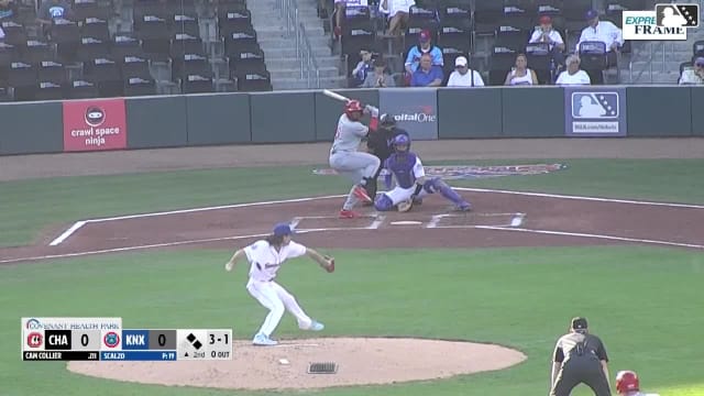 Cam Collier homers (8) on a fly ball to right center field. Ryan McCrystal scores. Ruben Ibarra scores.