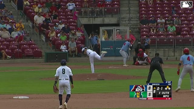 Jack Gurevitch homers (16) on a fly ball to left center field. Tai Peete scores.