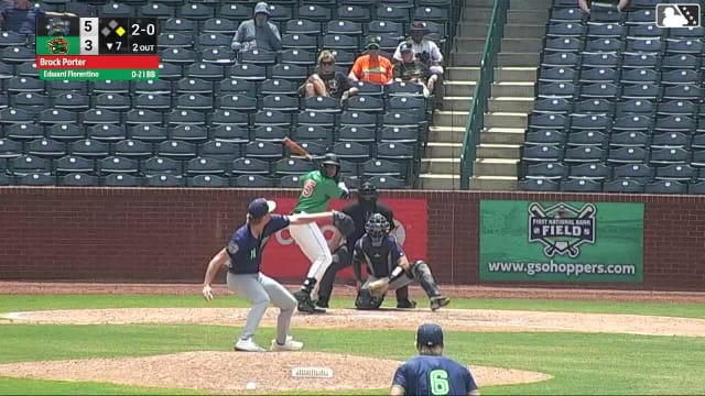 Edward Florentino homers (5) on a fly ball to right field. Yordany De Los Santos scores.