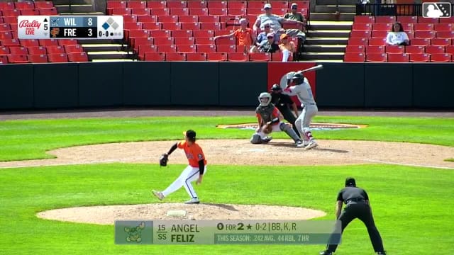 Angel Feliz doubles (18) on a sharp line drive to left fielder Alfredo Velásquez. Rafael Ramirez Jr. scores.