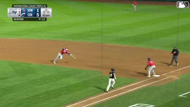 James Triantos' smooth glove flip for the out
