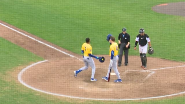 Emil Morales blasts his third home run of the year
