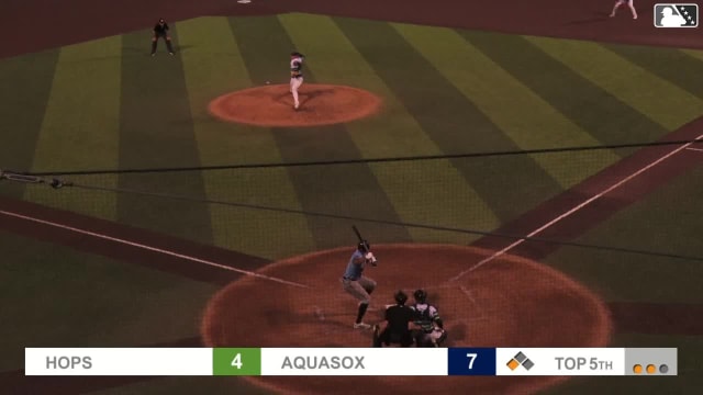 Avery Owusu-Asiedu doubles (4) on a fly ball to right fielder Carlos Jimenez. Yerald Nin scores.