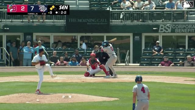 Charles McAdoo homers (6) on a fly ball to left field. Jonatan Clase scores. Josh Kasevich scores.