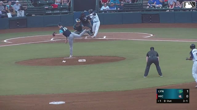 Gavin Fien triples in first professional at-bat