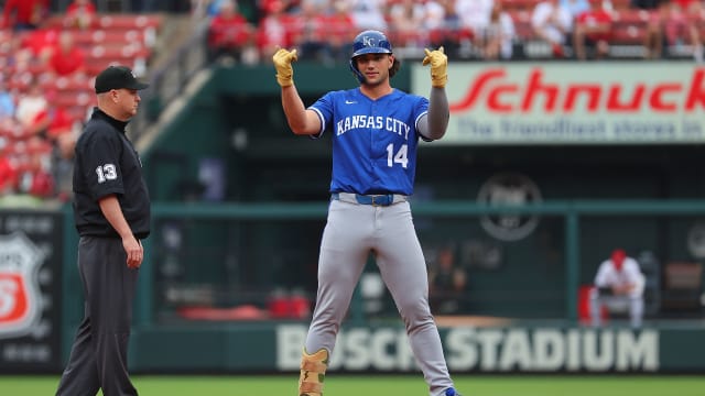 Jac Caglianone's first career hit is an RBI double