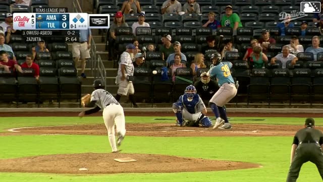 Avery Owusu-Asiedu singles on a ground ball to left fielder Josue De Paula. Trent Youngblood scores. Cristofer Torin to 2nd.