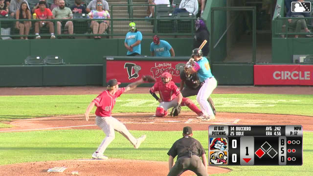 Daniel Bucciero singles on a line drive to center fielder Yordalin Peña. Pedro Pineda scores.