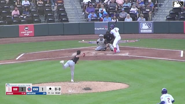 Owen Ayers homers (9) on a fly ball to left field. Jefferson Rojas scores.