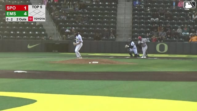 Dylan Cumming's ninth strikeout