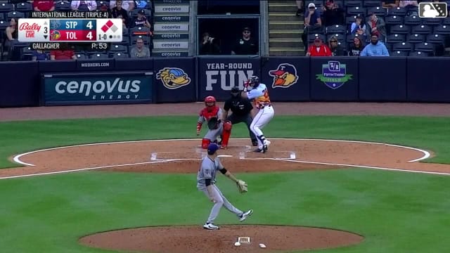Eduardo Valencia singles on a ground ball to center fielder Graham Brown. Max Anderson scores. Ben Malgeri scores.