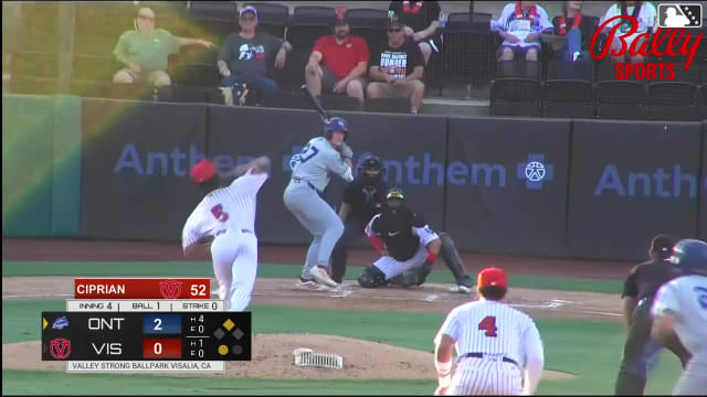Brendan Tunink doubles (12) on a sharp line drive to right fielder Pedro Catuy. Easton Shelton scores.