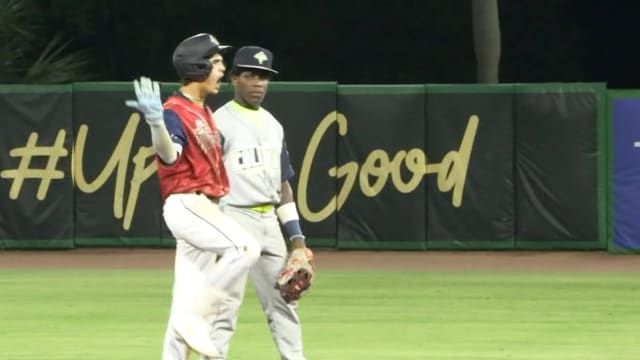 Adrian Santana's three-hit, two-stolen base game
