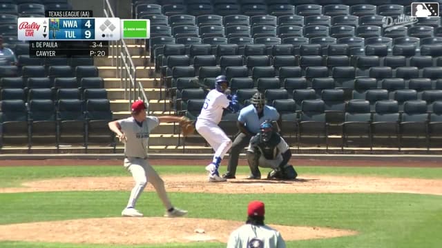 Josue De Paula homers (8) on a fly ball to right field.