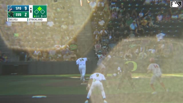 Max Belyeu homers (10) on a fly ball to right field. Jacob Hinderleider scores.