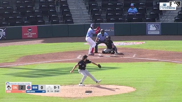 Owen Ayers homers (15) on a fly ball to left center field.