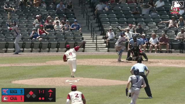 Kane Kepley singles on a line drive to right fielder Yerlin Confidan. Karson Simas scores.