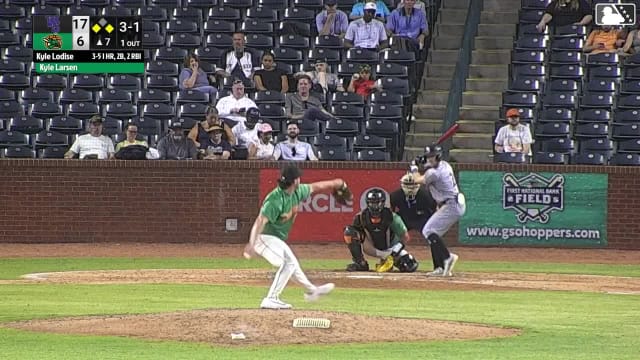 Kyle Lodise singles on a line drive to center fielder Edward Florentino. T.J. McCants scores. Ely Brown to 2nd.