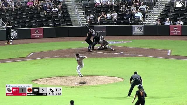 Kane Kepley doubles (2) on a line drive to left fielder Jake Thompson. Alex Madera scores. Karson Simas to 3rd.