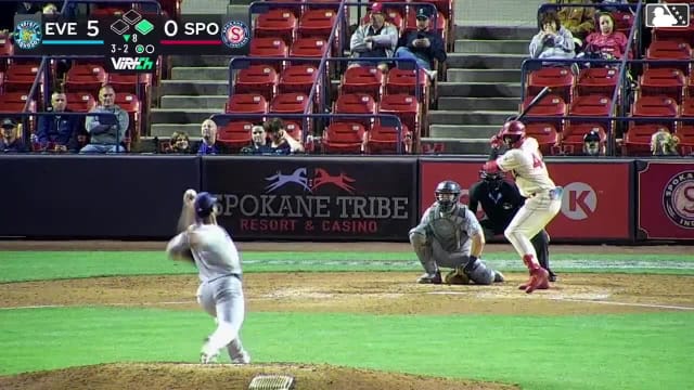 Robert Calaz doubles (16) on a sharp line drive to left fielder Aiden Taurek. Roldy Brito scores.