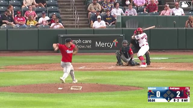 Rainiel Rodriguez homers (10) on a fly ball to left center field.