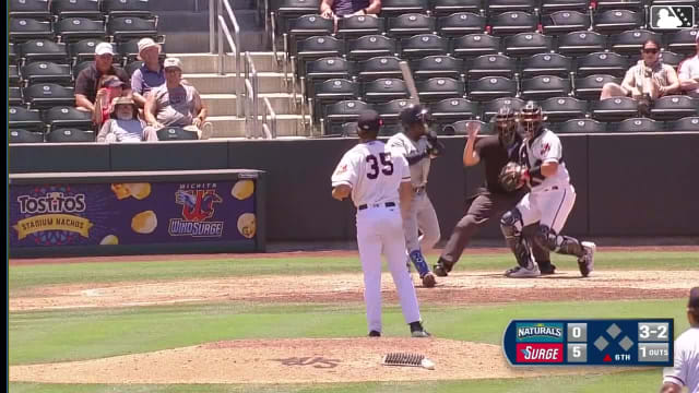 Andrew Morris records his ninth strikeout