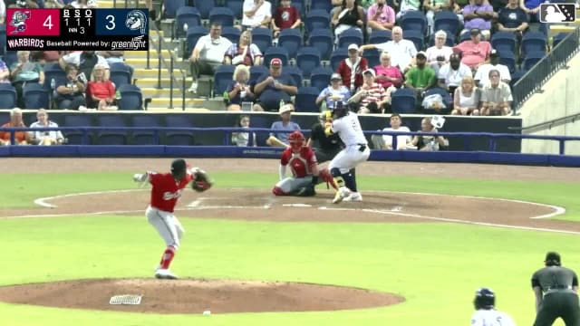 Brailyn Antunez singles on a sharp line drive to center fielder Dashyll Tejeda. Juan Ortuno scores. Brailyn Antunez to 2nd.