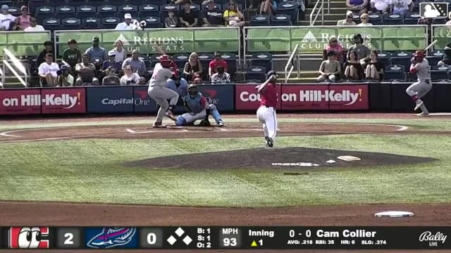 Cam Collier homers (7) on a fly ball to right field.