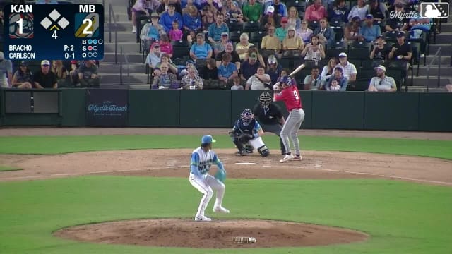 Billy Carlson triples (1) on a fly ball to right fielder Alexey Lumpuy.