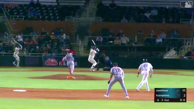 Eric Bitonti singles on a ground ball to center fielder Tai Peete. Brendan Summerhill scores. Waner Luciano to 2nd.