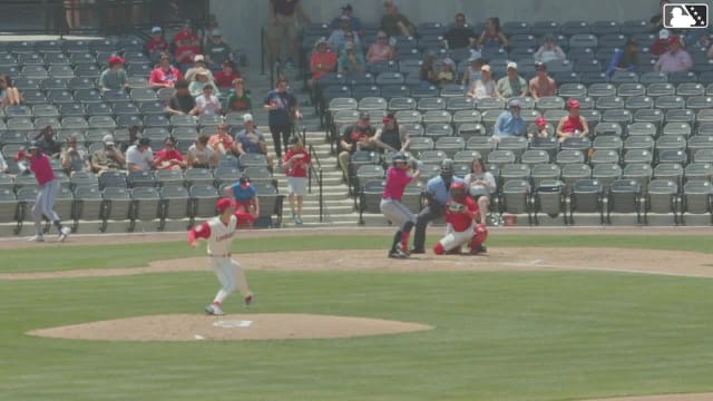 Brendan Jones homers (6) on a fly ball to right center field.