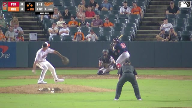 Henry Godbout singles on a ground ball to left fielder Frederick Bencosme. Ahbram Liendo scores. Johanfran Garcia to 2nd.