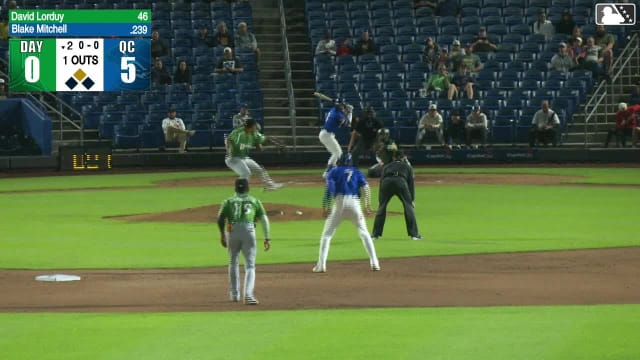 Blake Mitchell singles on a ground ball to center fielder Marcus Smith. Asbel Gonzalez scores.