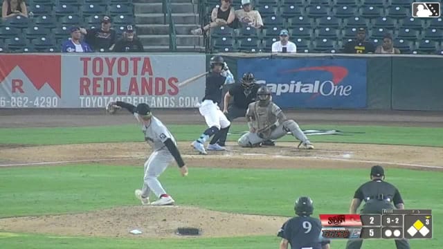 Yorger Bautista singles on a line drive to center fielder Qrey Lott. Nick Becker scores.