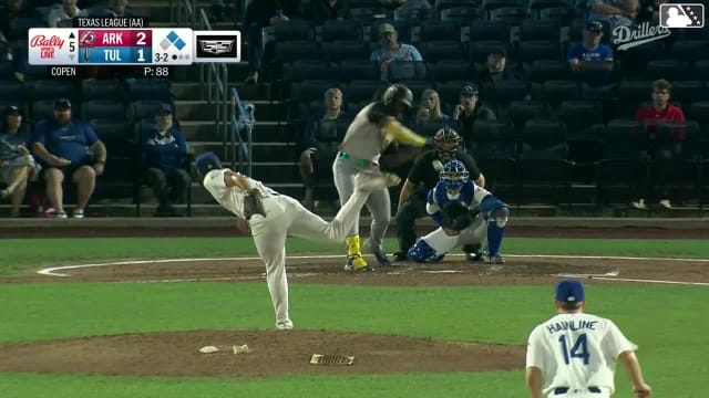 Lazaro Montes doubles (3) on a line drive to right fielder Josue De Paula. J.T. Arruda scores. Michael Arroyo to 3rd.