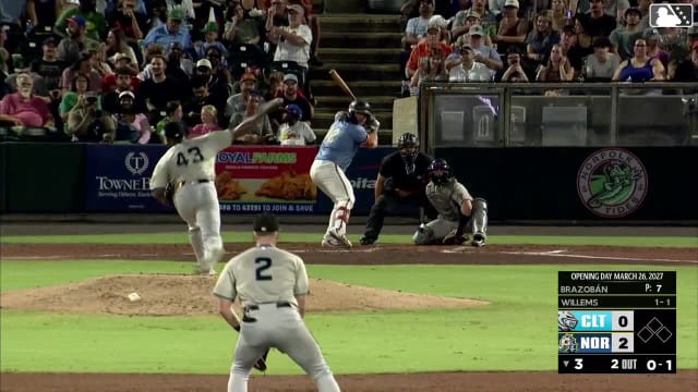 Creed Willems homers (19) on a fly ball to right field.