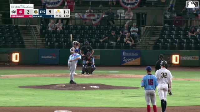 Dean Moss singles on a ground ball to right fielder Erick Dessens. Taitn Gray scores.