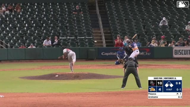 Jadher Areinamo singles on a sharp line drive to left fielder David Calabrese. Kenny Piper scores. Xavier Isaac to 2nd.