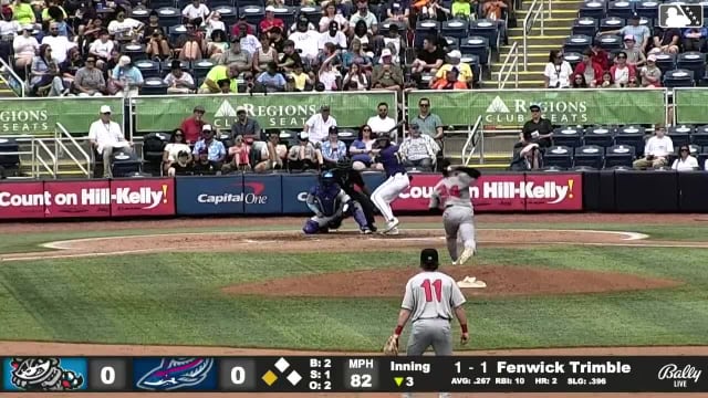 Fenwick Trimble singles on a ground ball to left fielder Tucker Flint. Emaarion Boyd scores.