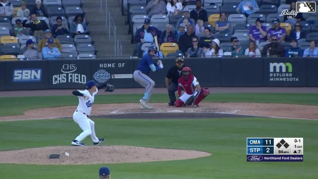 Gavin Cross homers (3) on a fly ball to right field.